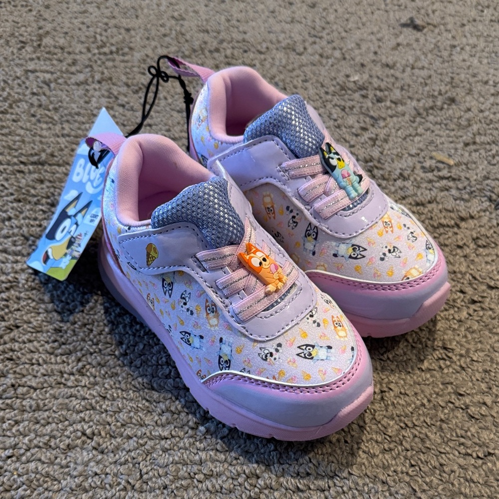 Kids Bluey Light Pink Character Sneakers